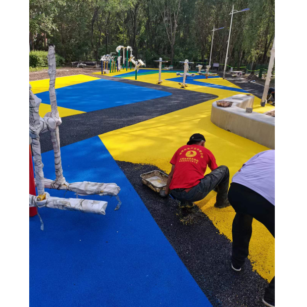 兒童游樂場塑膠地板實景圖2